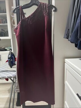ted baker asymmetric knit dress Ted Baker Asymmetric Knit Bodice Dress With Satin Skirt in DK-BLUE IVENA, Women's Clothing